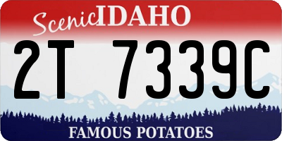 ID license plate 2T7339C