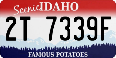 ID license plate 2T7339F