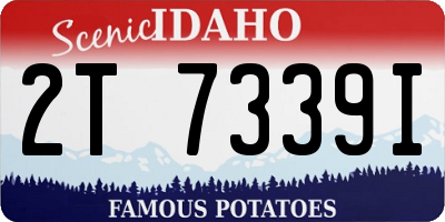 ID license plate 2T7339I