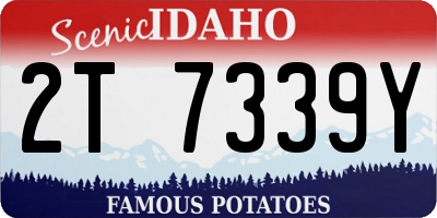 ID license plate 2T7339Y