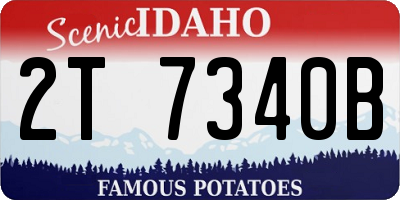 ID license plate 2T7340B