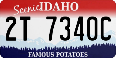 ID license plate 2T7340C