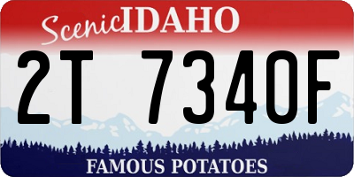 ID license plate 2T7340F