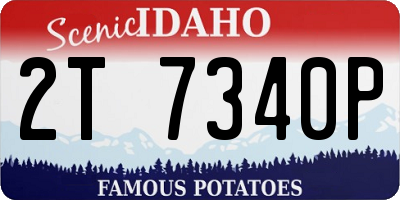 ID license plate 2T7340P
