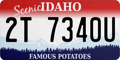 ID license plate 2T7340U