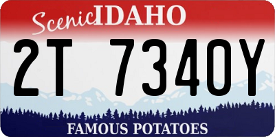 ID license plate 2T7340Y