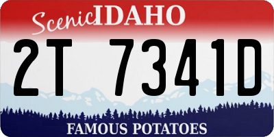 ID license plate 2T7341D