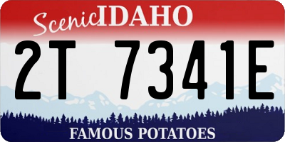 ID license plate 2T7341E