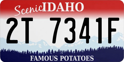 ID license plate 2T7341F