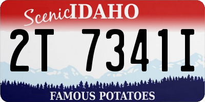 ID license plate 2T7341I