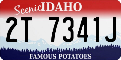 ID license plate 2T7341J
