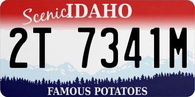 ID license plate 2T7341M