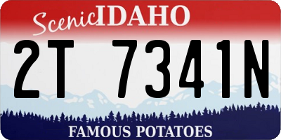 ID license plate 2T7341N