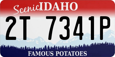 ID license plate 2T7341P