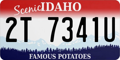 ID license plate 2T7341U