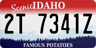 ID license plate 2T7341Z