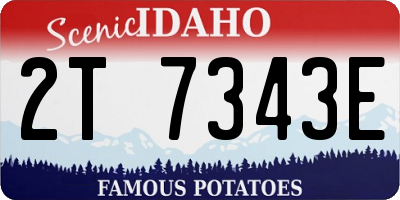 ID license plate 2T7343E