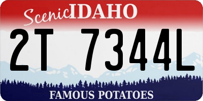 ID license plate 2T7344L