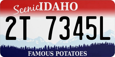 ID license plate 2T7345L