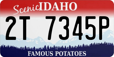 ID license plate 2T7345P