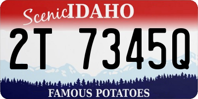 ID license plate 2T7345Q
