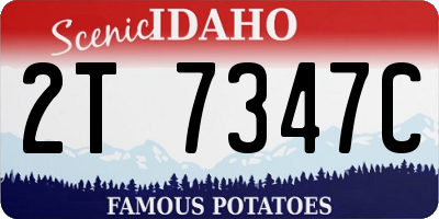 ID license plate 2T7347C