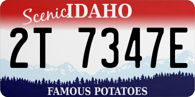 ID license plate 2T7347E