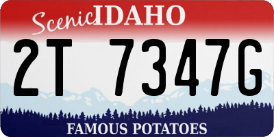 ID license plate 2T7347G