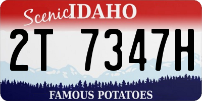 ID license plate 2T7347H