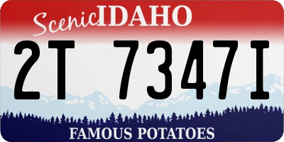 ID license plate 2T7347I