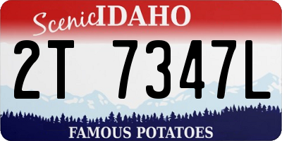 ID license plate 2T7347L