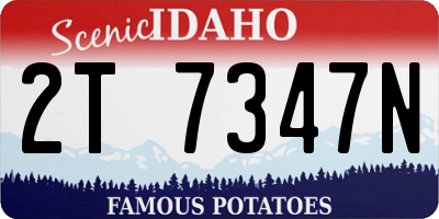 ID license plate 2T7347N