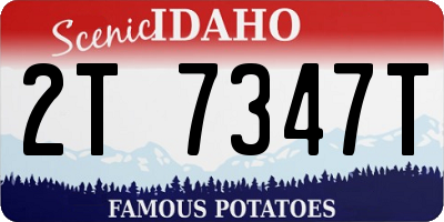 ID license plate 2T7347T
