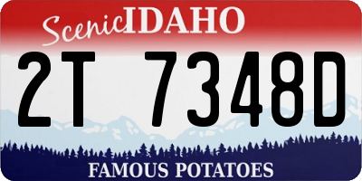 ID license plate 2T7348D