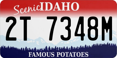 ID license plate 2T7348M