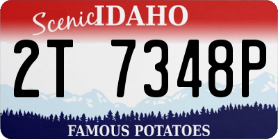 ID license plate 2T7348P