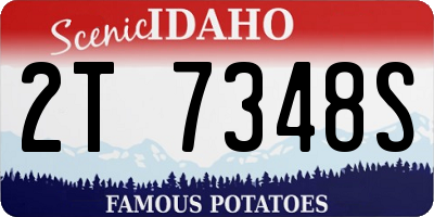 ID license plate 2T7348S