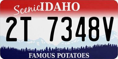 ID license plate 2T7348V