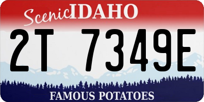 ID license plate 2T7349E