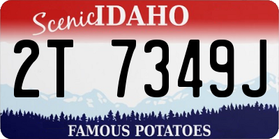 ID license plate 2T7349J