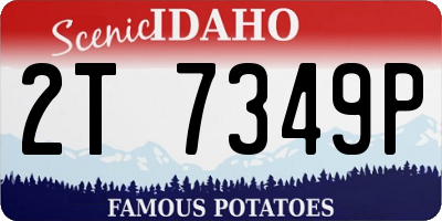 ID license plate 2T7349P
