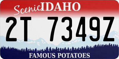 ID license plate 2T7349Z