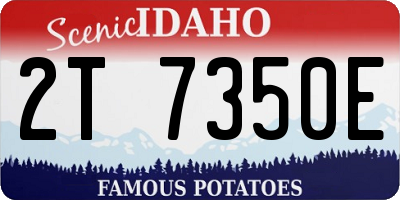 ID license plate 2T7350E