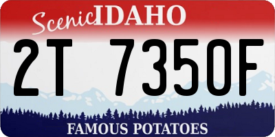ID license plate 2T7350F