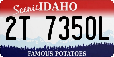 ID license plate 2T7350L