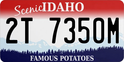 ID license plate 2T7350M