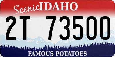 ID license plate 2T7350O