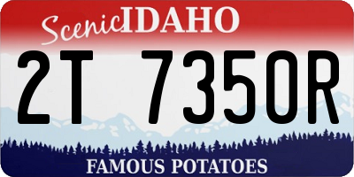 ID license plate 2T7350R
