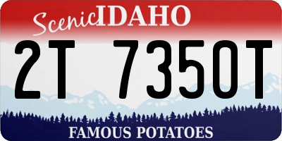 ID license plate 2T7350T