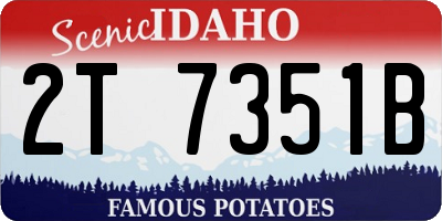 ID license plate 2T7351B